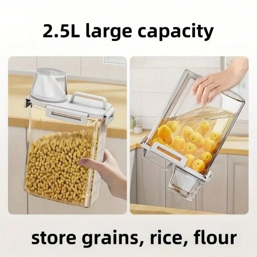 2.5L Covered Moisture-proof Sealed Storage Container - Used for Grain, Nut, Flour, Rice Food Storage Boxes - Lovies Kitchenwares