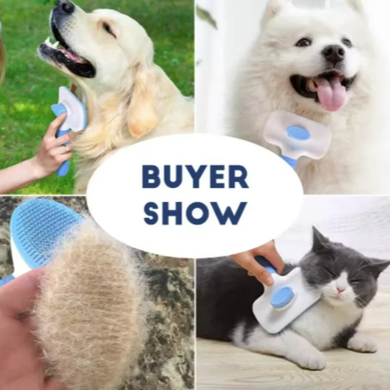Self Cleaning Pet Brush Comb For Pet Hair Removal And Grooming Tool Pet Accessory