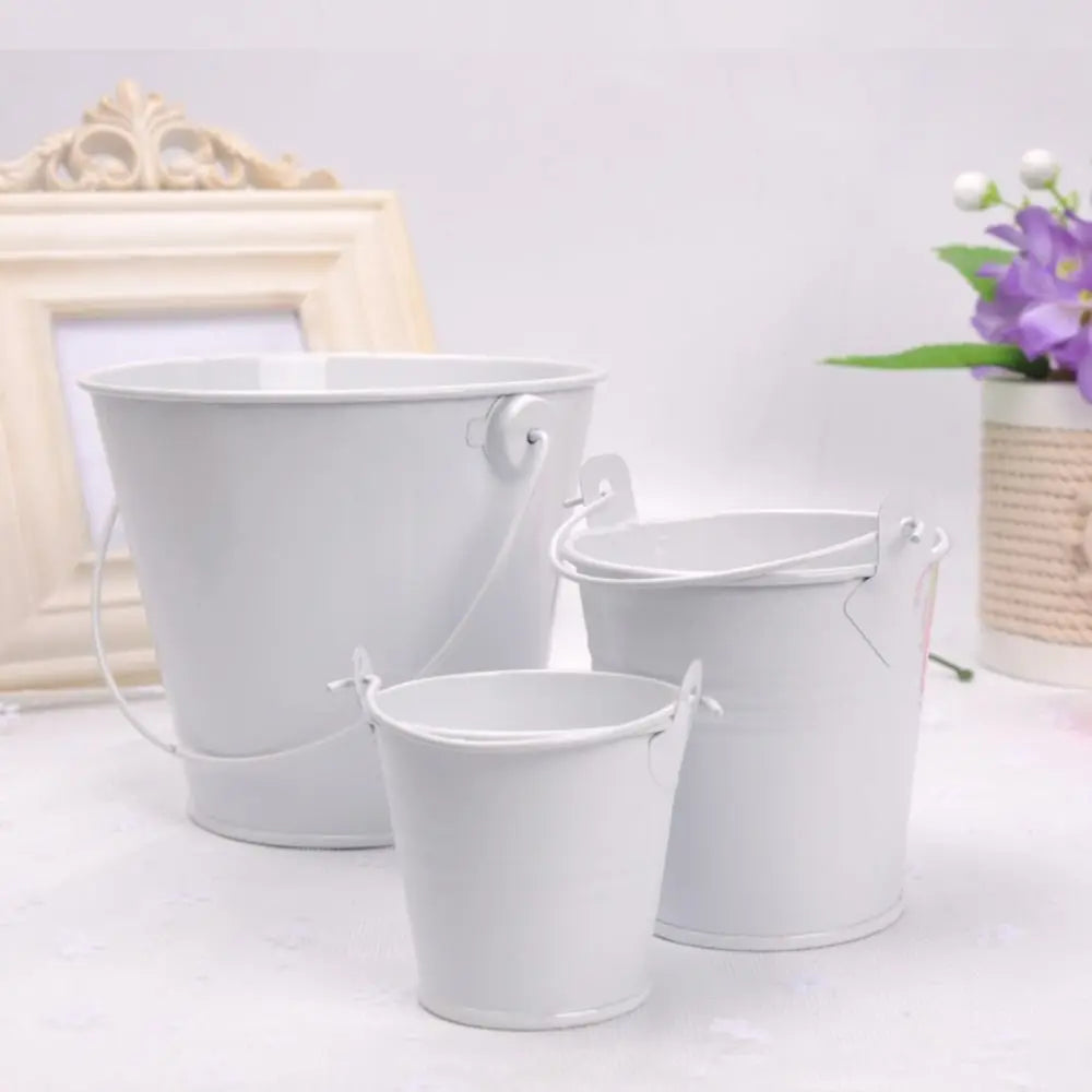 Wrought Decorative Iron Flower Pot With Hook for Also Hanging
