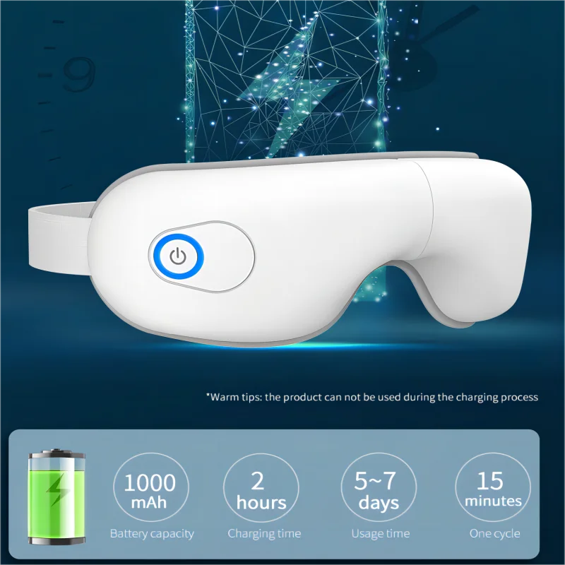 Folding Eye Massager Eye Mask with Heat and Bluetooth Music Airbag