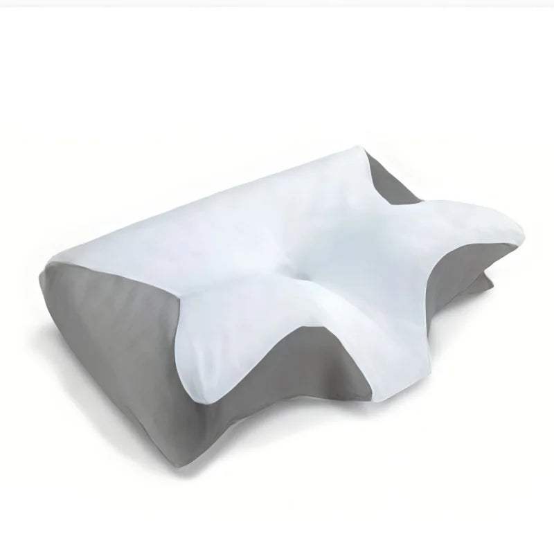 Upgraded Memory Foam Sleep Apnea Cervical Pillow for Side Back & Stomach Sleepers Gray