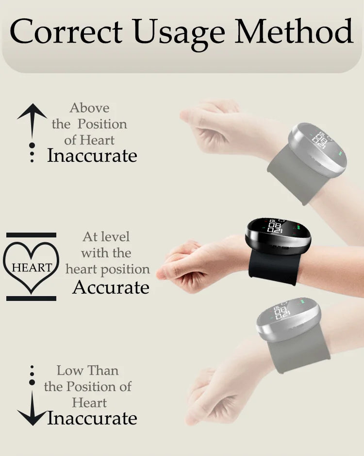 Digital Wrist Blood Pressure Meter Automatic Voice Tonometer Heart Rate Monitor Smart Touch LCD Screen Charge Sphygmomanometer