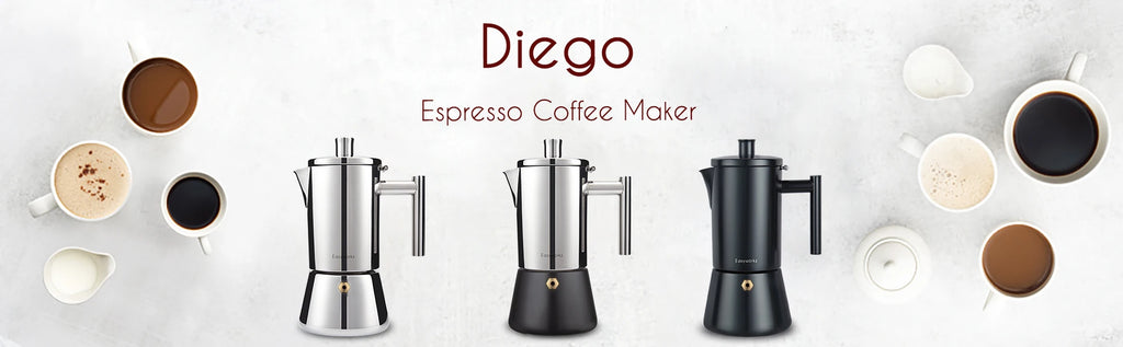 Stovetop Stainless Steel Italian Espresso Maker & an Induction Coffee Machine