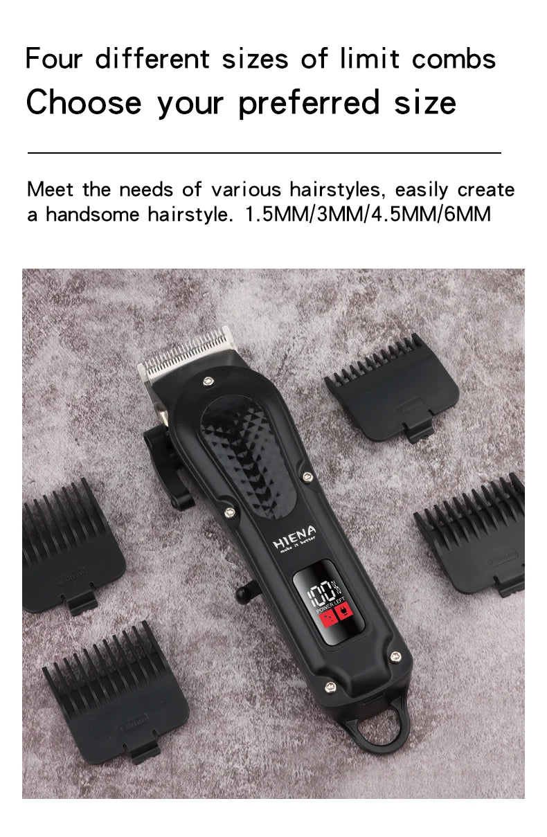 Electric Hair Clipper USB Rechargeable Cordless Beard Trimmer For Men With Electric Hair Clipper Trimming Tool
