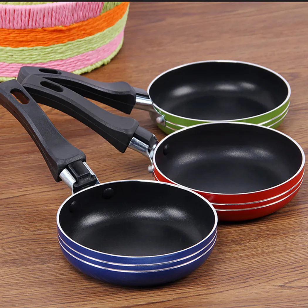 12cm/16cm/18cm Mini Frying and Sauce Pan Steel Non-Stick Kitchen Cookware