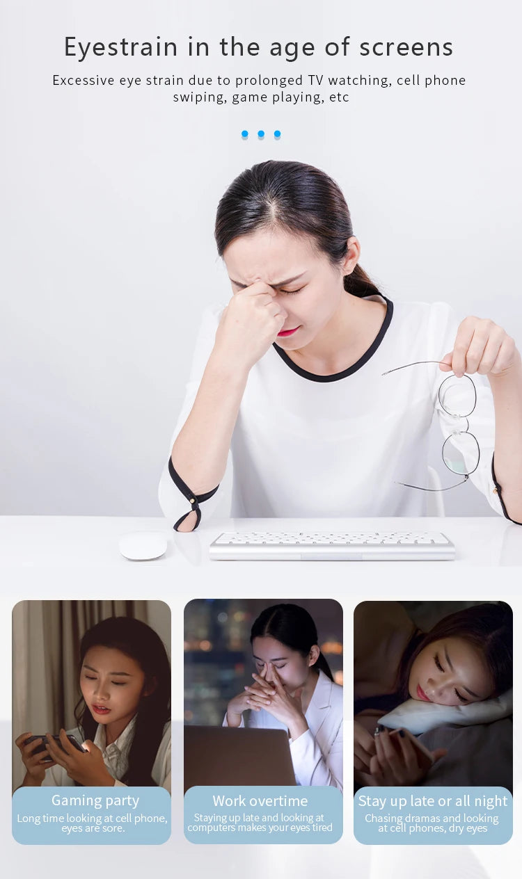Folding Eye Massager Eye Mask with Heat and Bluetooth Music Airbag