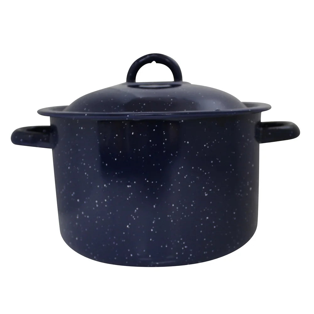 6Qt Enamel Heavy Duty Cooking Stock Pot Stylish Efficient Heat Distribution