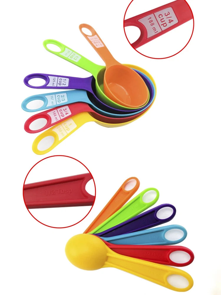 12pcs Plastic Measuring Spoons & Cup Set
