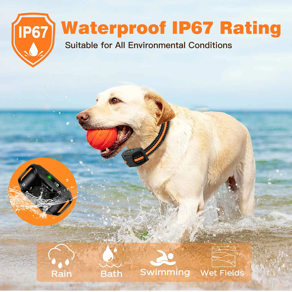 3300Ft Electric Remote Control Dog Training Collar Waterproof Pet Behavior For 5-120lbs Puppy With Shock Vibration