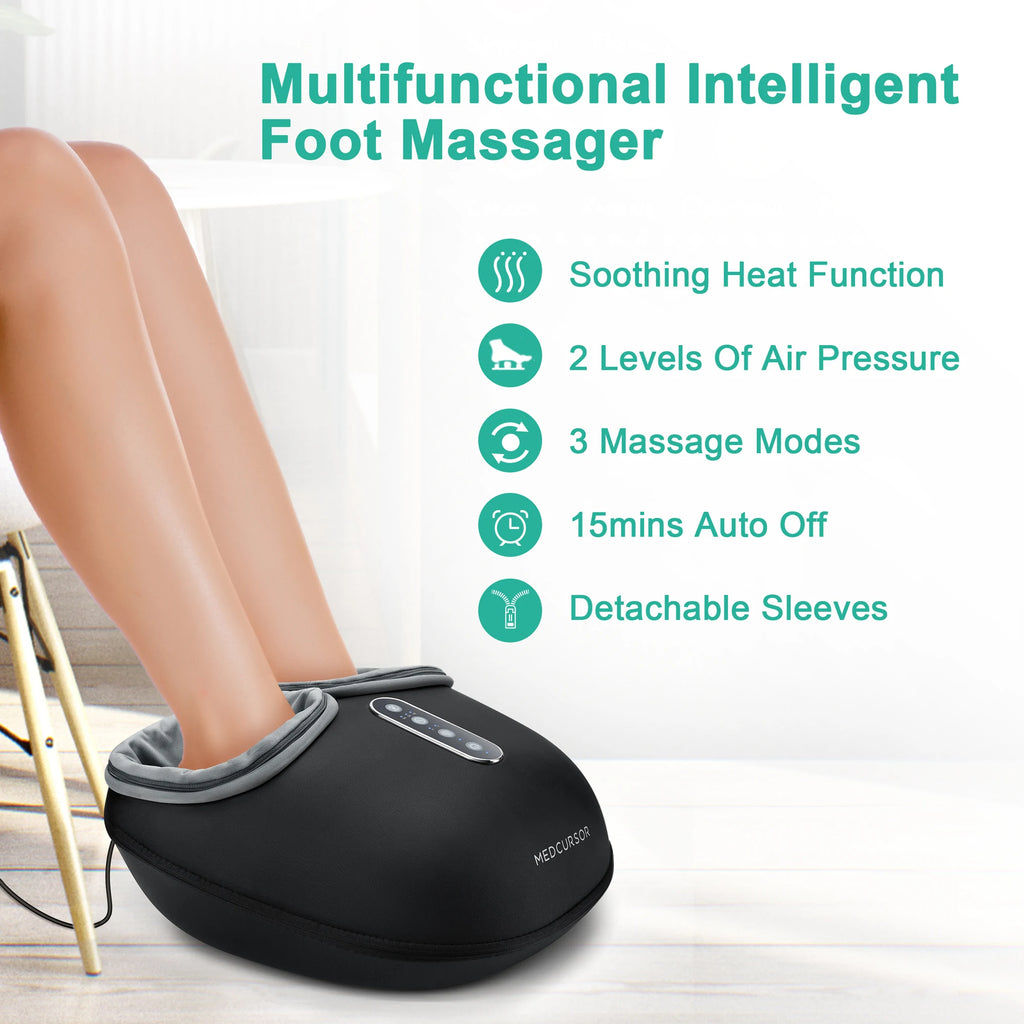 Electric Fully Wrapped Foot Massager Machine with Heat Roller Muscle Relaxation