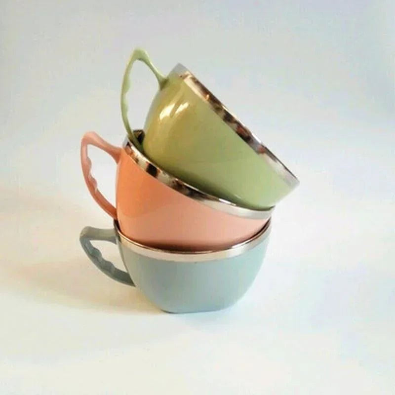 Anti-Scalding Stainless Steel Bowls with Handle and Solid Color Mixing Bowl - Lovies Kitchenwares