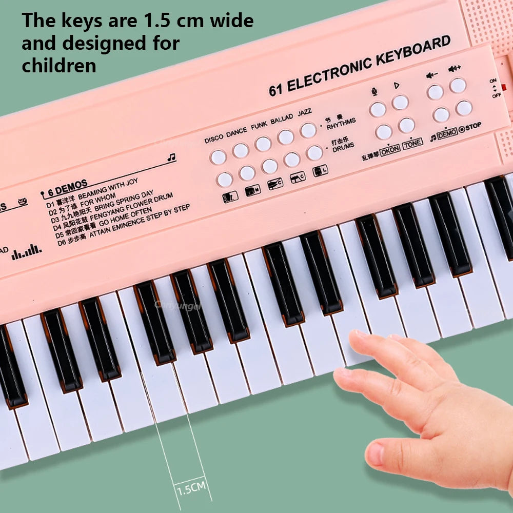 37 Keys Kids Musical Electronic Piano Organ Keyboard with Microphone And an Educational Toy
