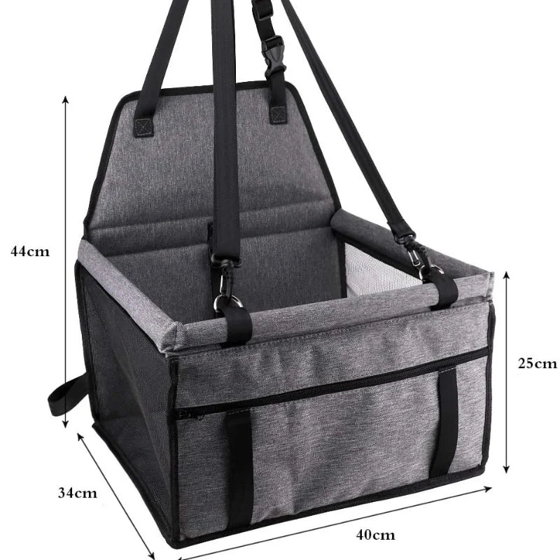 Travel Pet Car Seat Cover Foldable Hammock, Pet Harness & Bag Basket