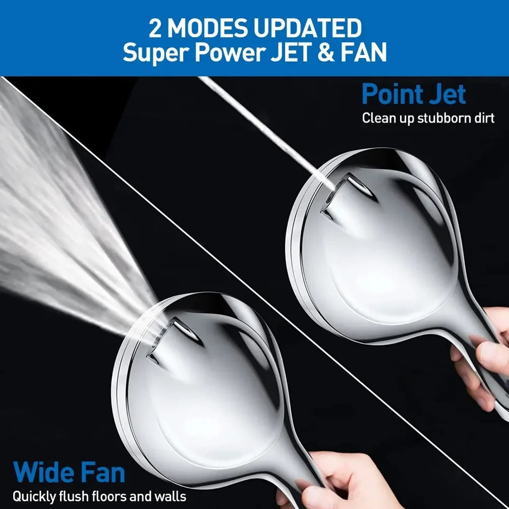Handheld Shower Head with High Pressure 10 Modes with 59" Stainless Steel Hose and Adjustable Holder