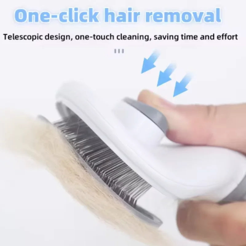 Self Cleaning Pet Brush Comb For Pet Hair Removal And Grooming Tool Pet Accessory