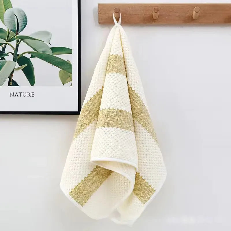 Cotton Bath Towel and Washcloth Solid Color Soft Absorbent Multipurpose Towels