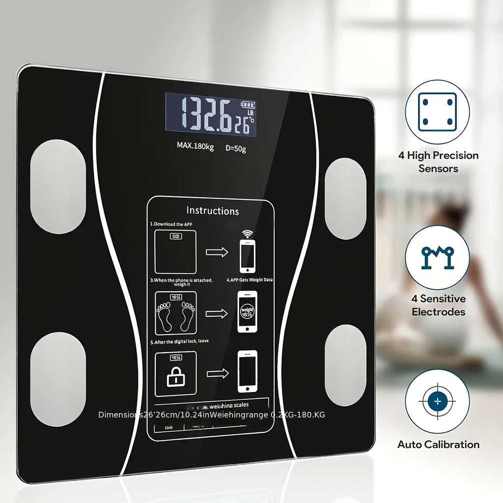 Intelligent Digital Body Scale With Backlit LED Screen Display Weighing Up To 400