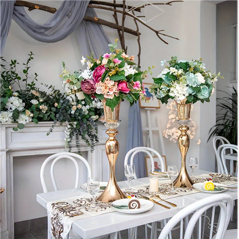 Set of 2 or 10-22Inch Flower Stands Tall Metal Multi-Purpose Centerpiece Decorative Vases