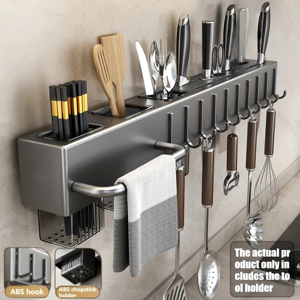 Space Saving Heavy Duty Carbon Steel Wall Mounted Kitchen Organizer For Multiple Kitchen Tools