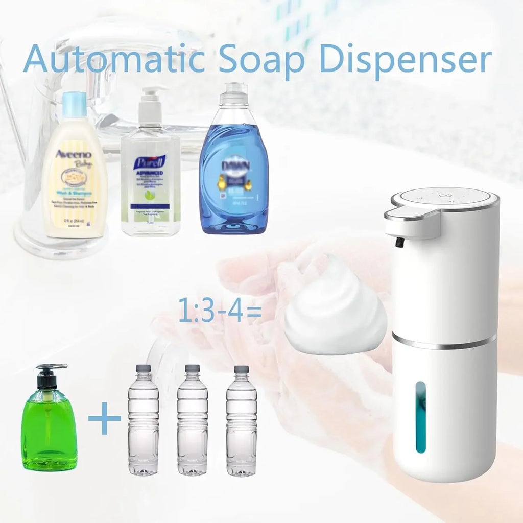 Automatic Liquid/Foam Soap Dispenser, Touchless Electric Dispenser, USB Rechargeable with Infrared Sensor