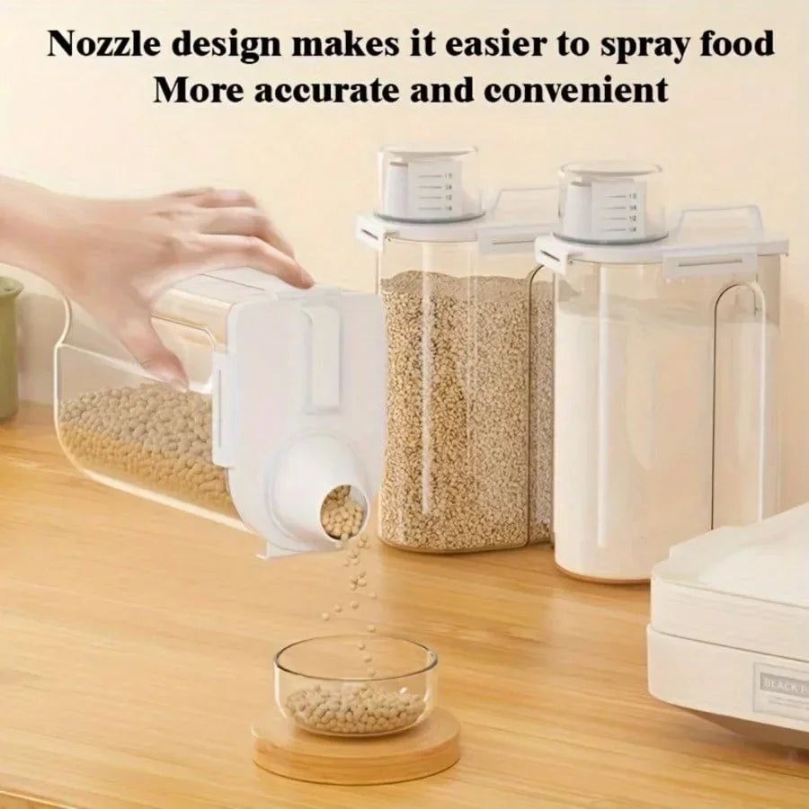 2.5L Covered Moisture-proof Sealed Storage Container - Used for Grain, Nut, Flour, Rice Food Storage Boxes - Lovies Kitchenwares