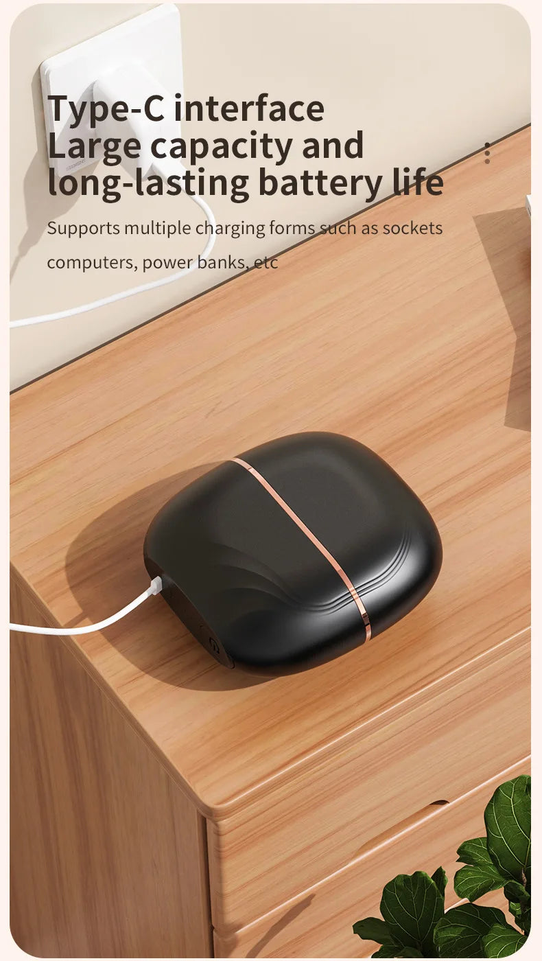 New Mini Portable Rechargeable Hair Straightener Brush With Anti-Scald Shell Cordless USB Charging