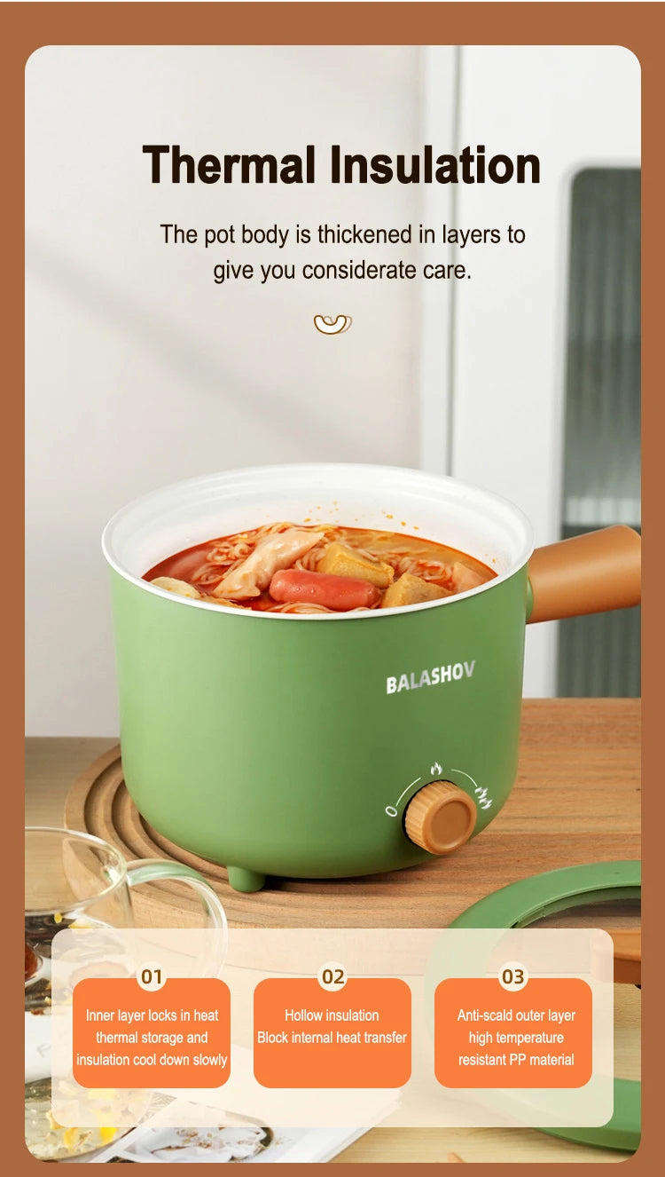 Electric Double Layer Hot Pot Cooker. Soup Heater Multifunctional Cooker