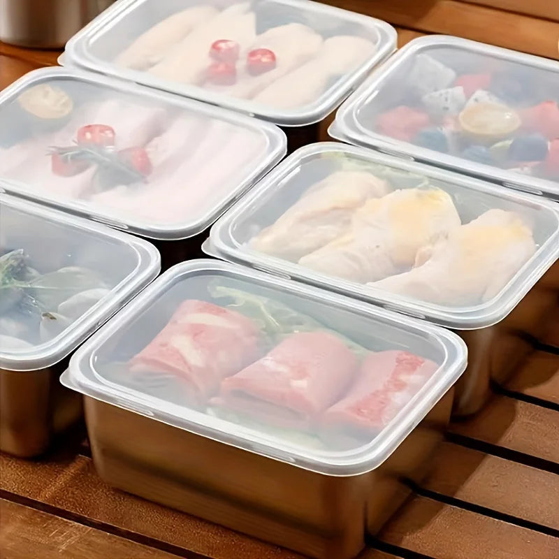 5pc Airtight Dishwasher Safe Stainless Steel Food Storage Containers Set