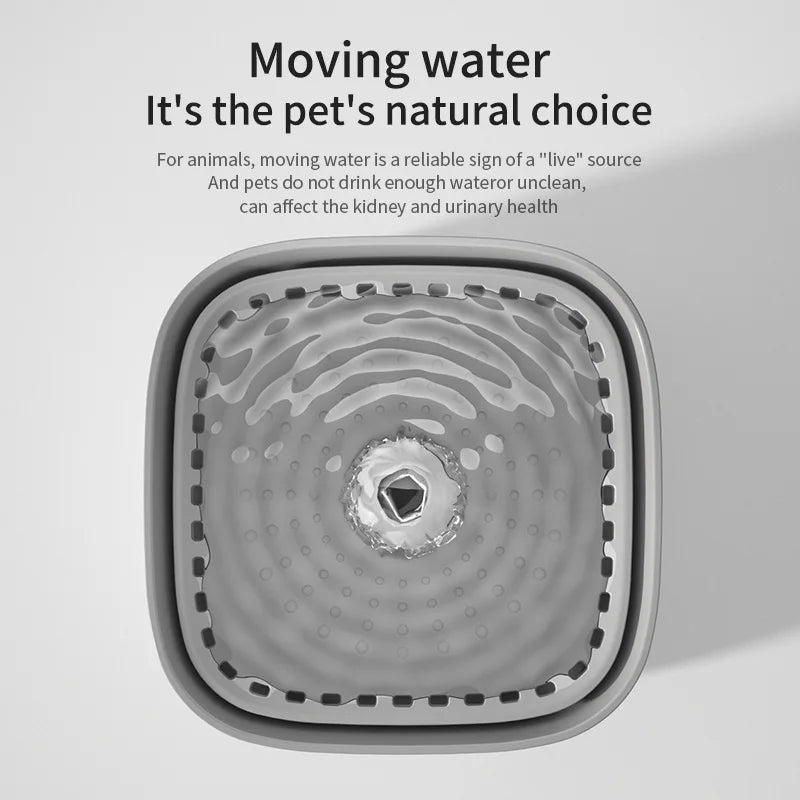 3L Auto Recirculate Cat Water Drinking Fountain With Large Capacity Filtering USB Electric Mute