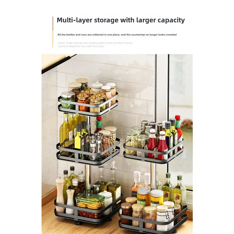 Kitchen Countertop Multi-Functional Condiment storage rack