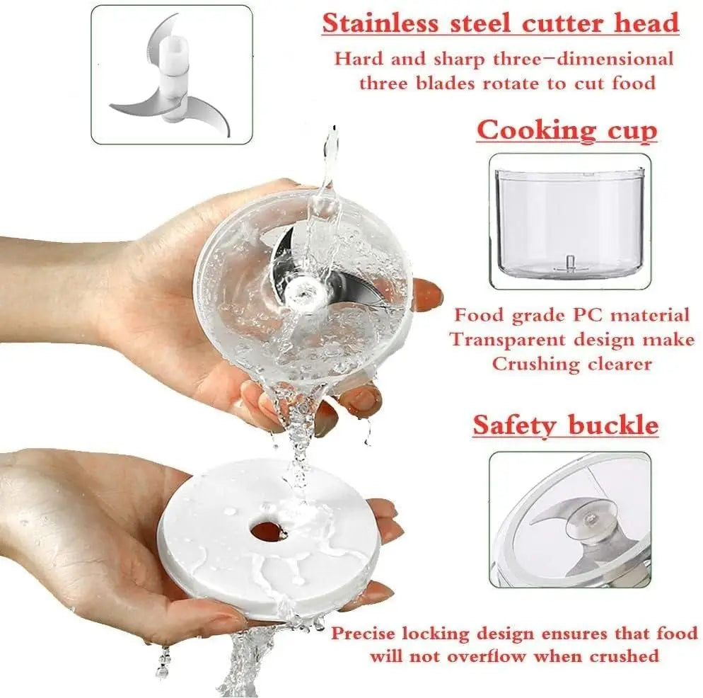 250ML Multi-Food Electric Portable Chopper For Fruits & Vegetables
