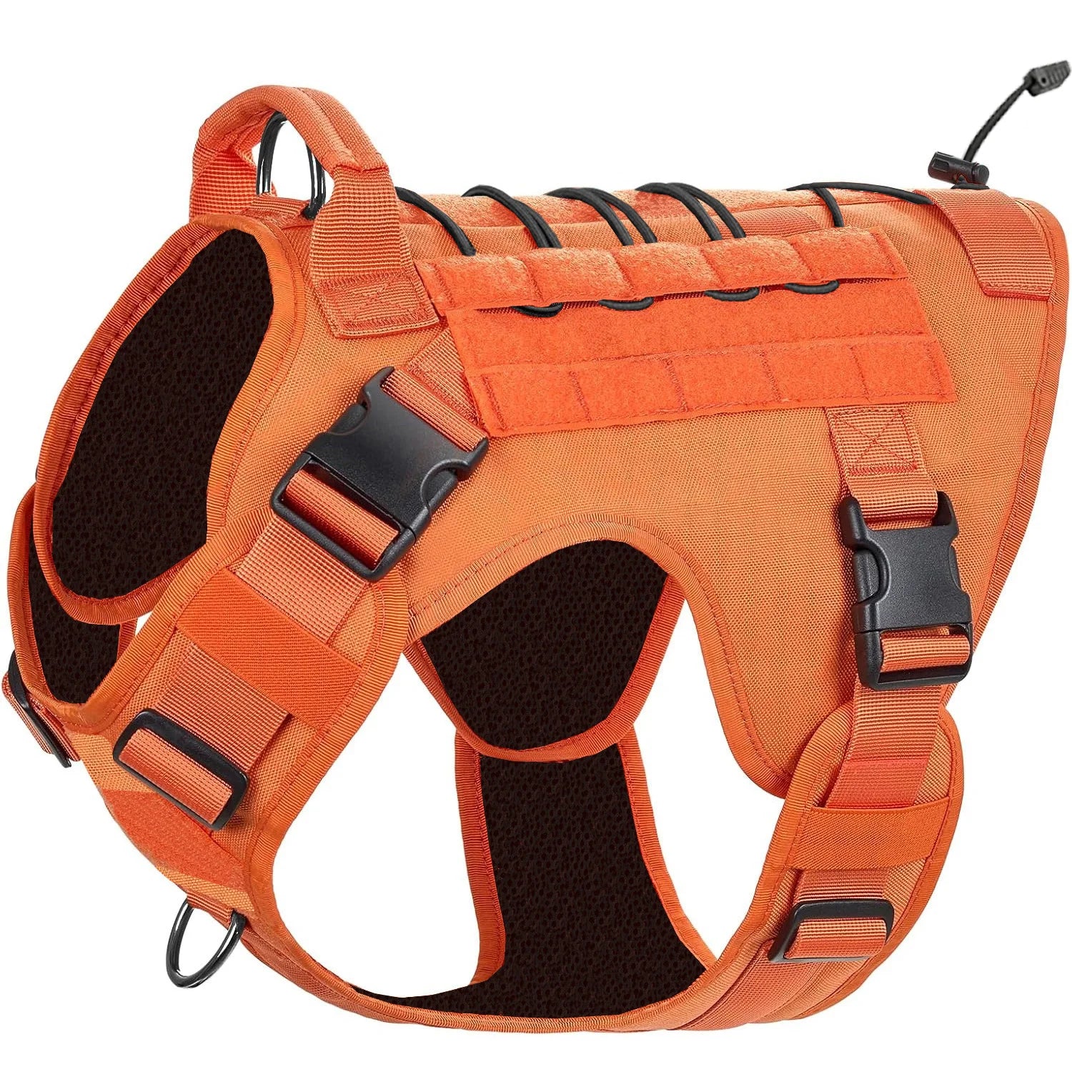 Adjustable Tactical Dog Harness With No-Pull Vest With Hook & Loop Panels