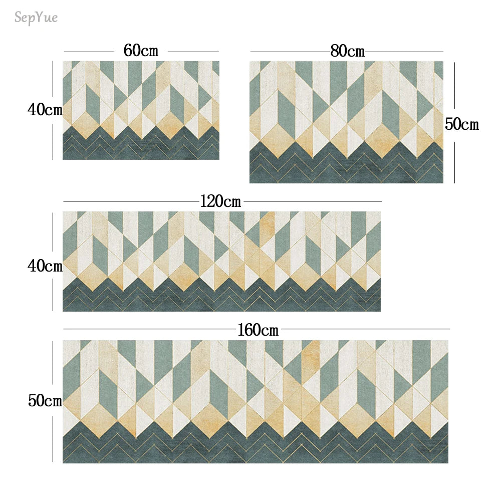 Kitchen Floor Mat Soft Washable Anti-Slip Carpet