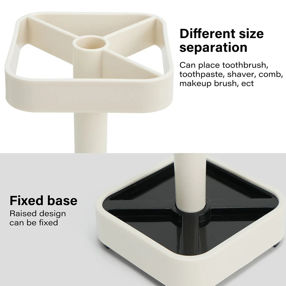 Toothbrush & Toothpaste Holder With Cup/Cover