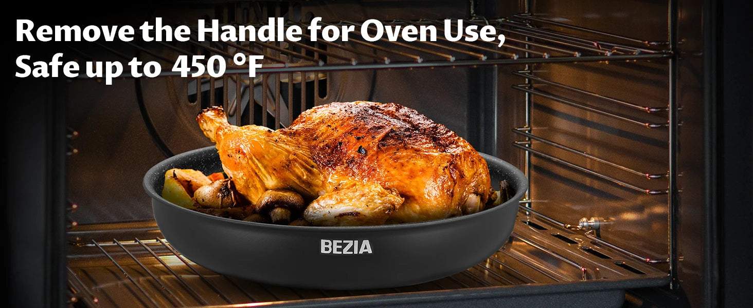 Induction Cookware Set 10 Pieces, Nonstick Pots and Pans Set with Removable Handles Stackable Design, Dishwasher