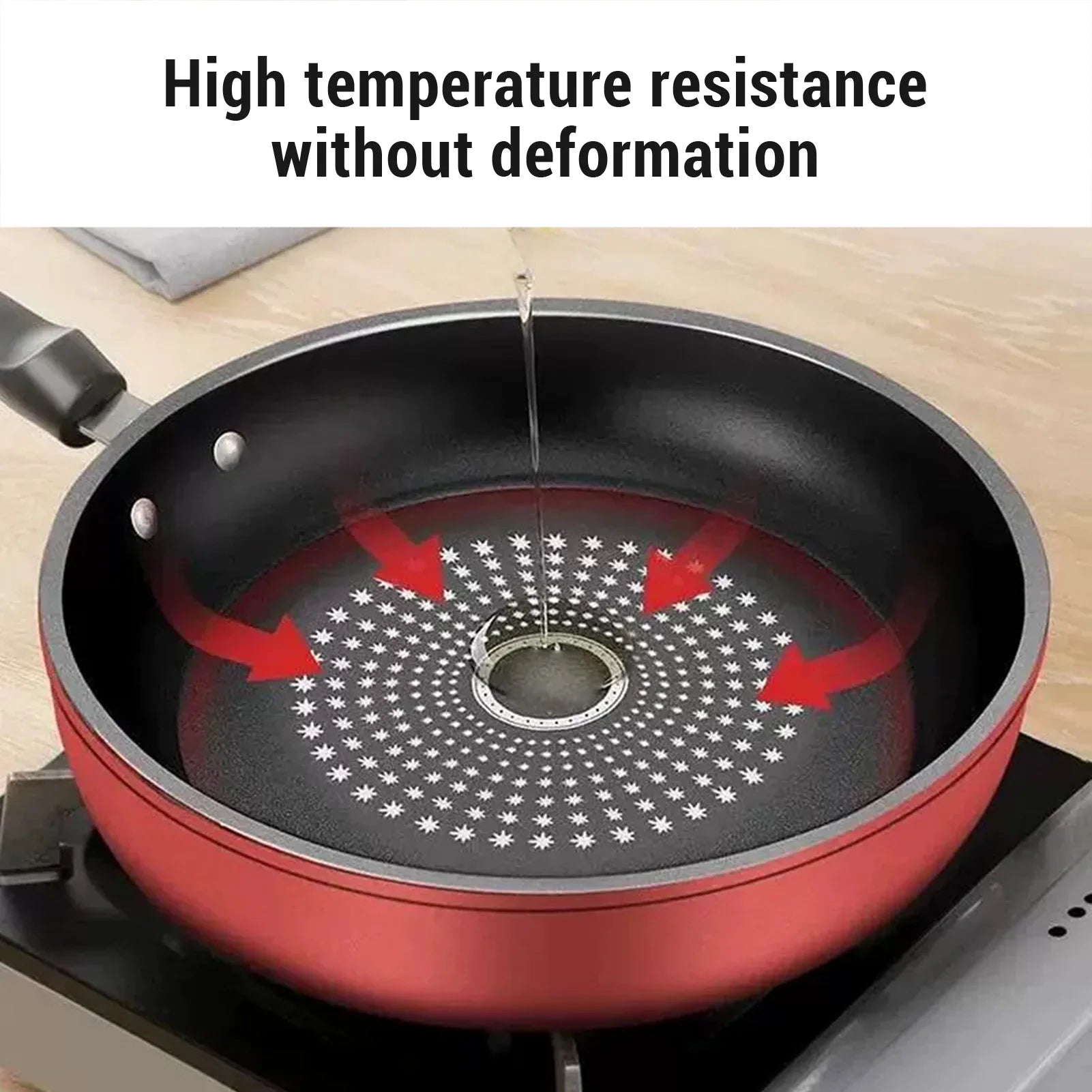 Nonstick Frying Pan Cast Iron Skillet Dishwasher Safe Compatible with Induction Gas Stovetop for Multiple Cooking