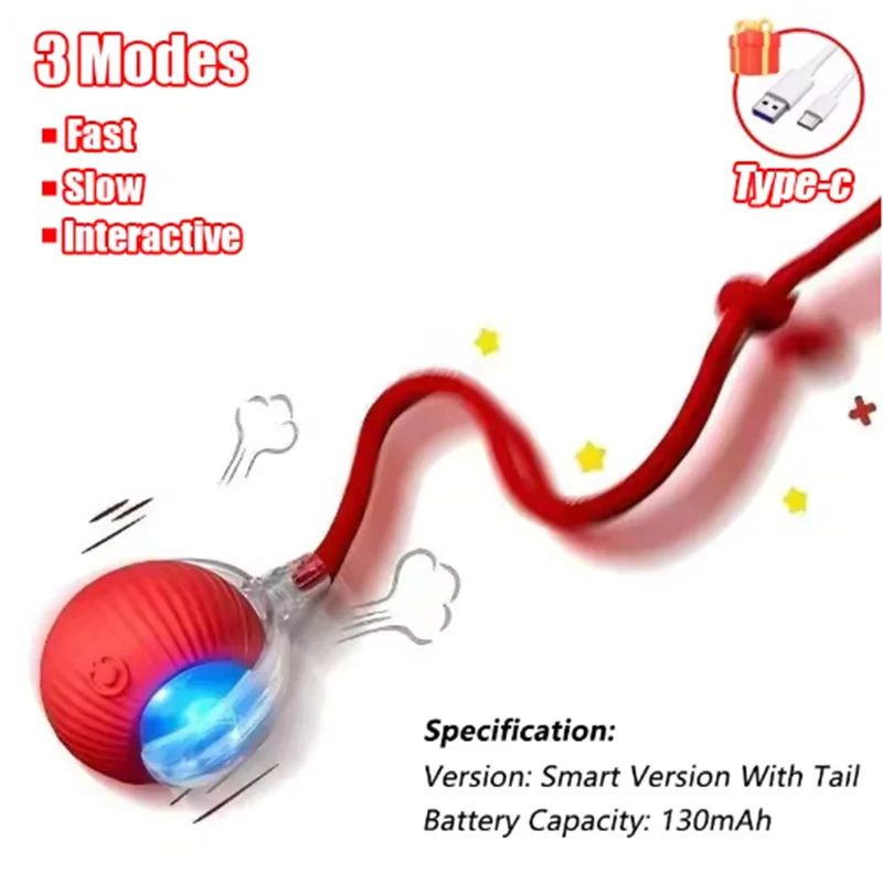 Intelligent interactive cat ball long-lasting and durable easy to clean intelligent obstacle avoidance