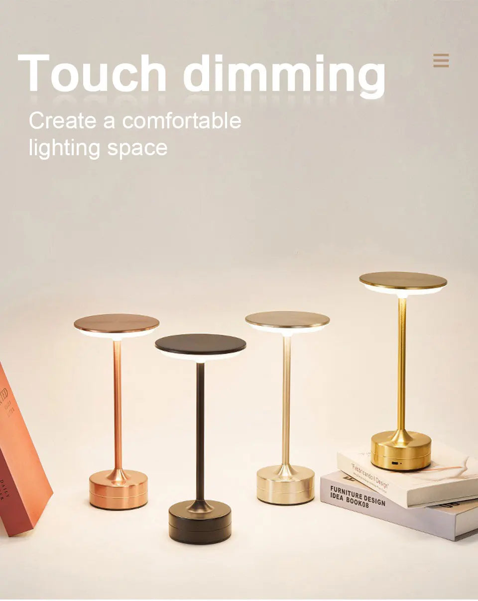 LED Touch Sensor Table Lamp & Night Light & USB Rechargeable