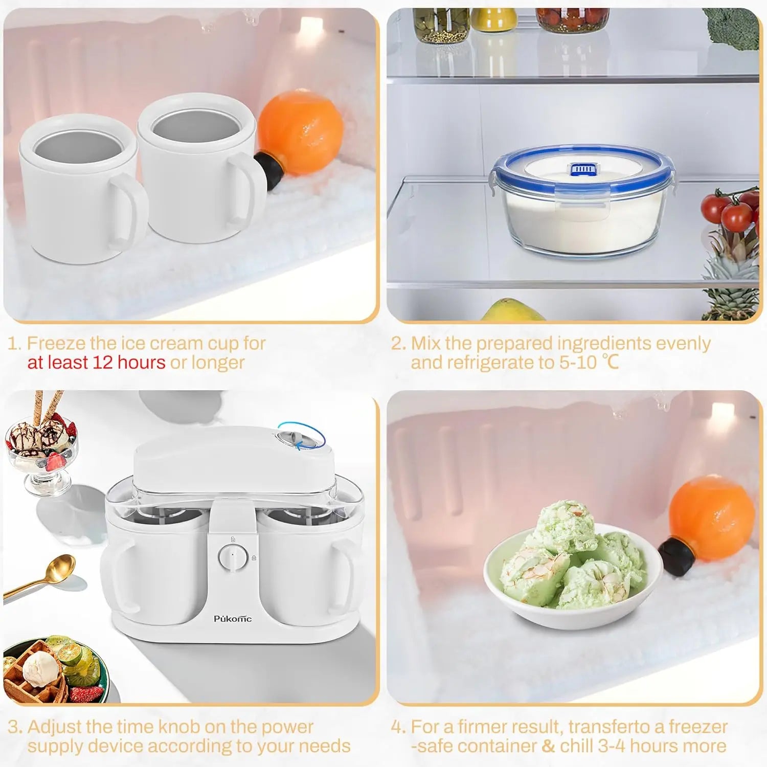 Two Bowl Home Ice Cream Maker
