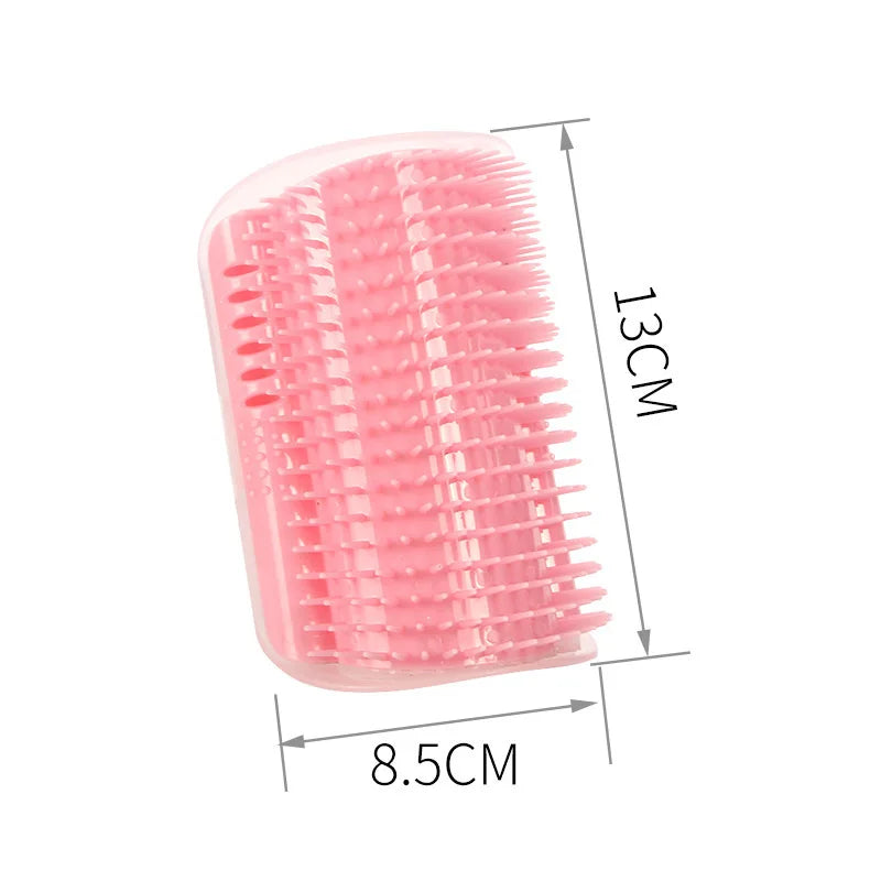 Massage Pet Cat Brush Corner Scraper Hair Remover With Removable Scratcher Comb