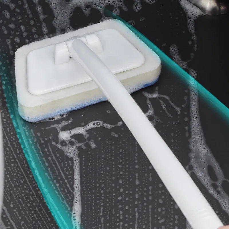 Bathroom Sponge Cleaning Brush Multi-Functional Tool With Long Removable Handle