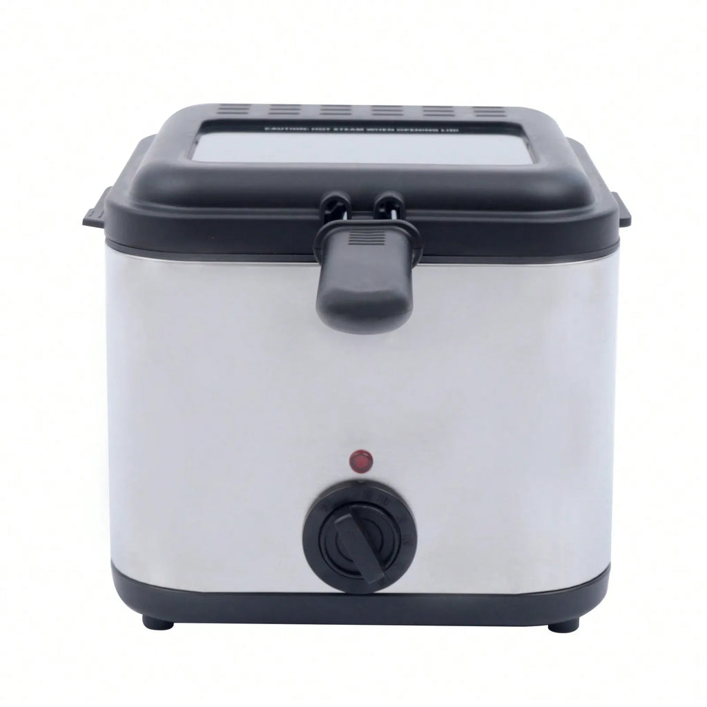 110V Electric Deep Fryer With Basket Small Fryer Stainless Steel Fryer 1KW 2.5L