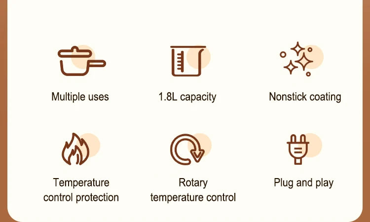 Electric Double Layer Hot Pot Cooker. Soup Heater Multifunctional Cooker