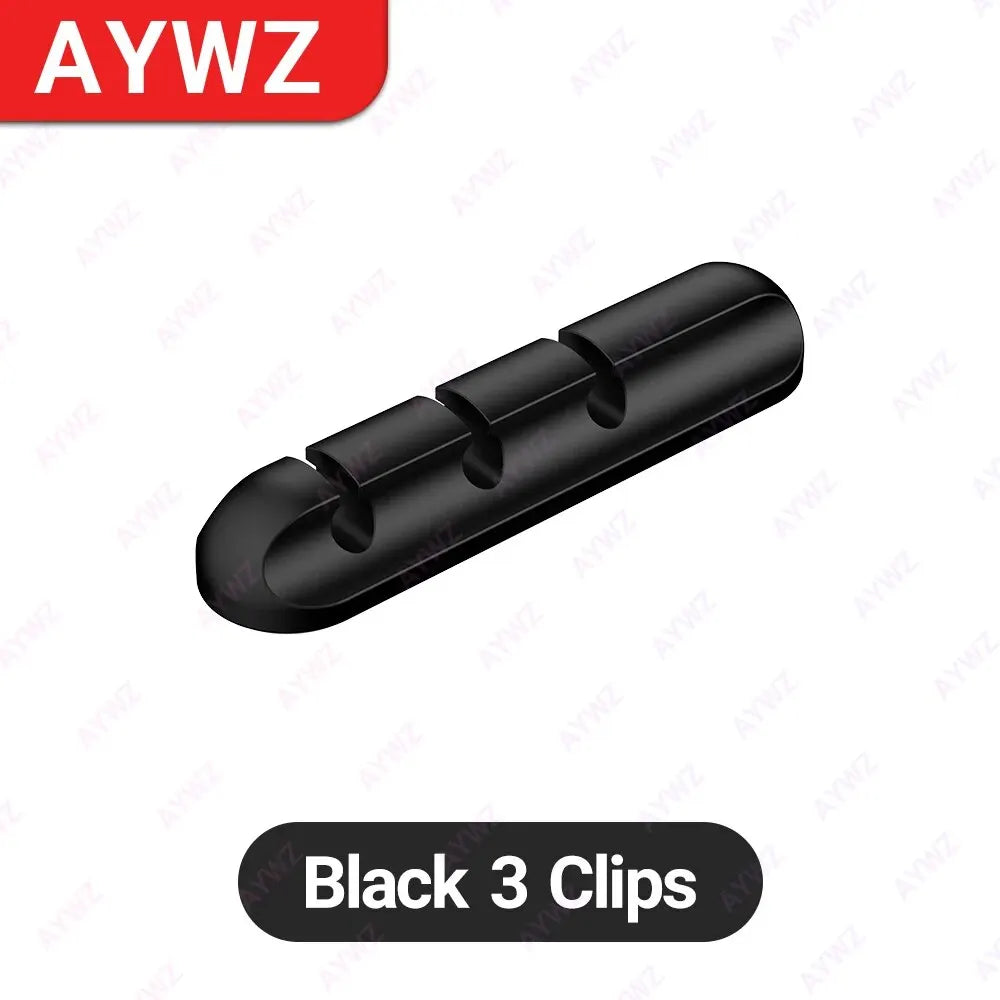 Adhesive Cable Clip Holder For Wire Organizer With USB Charging Cable