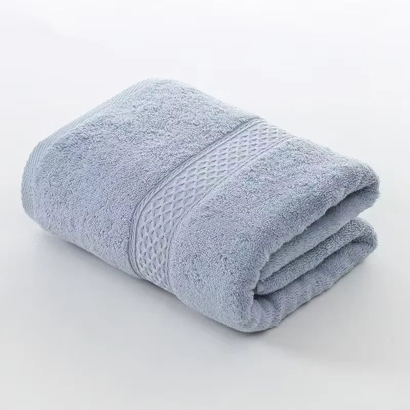 Cotton Bath Towel and Washcloth Solid Color Soft Absorbent Multipurpose Towels