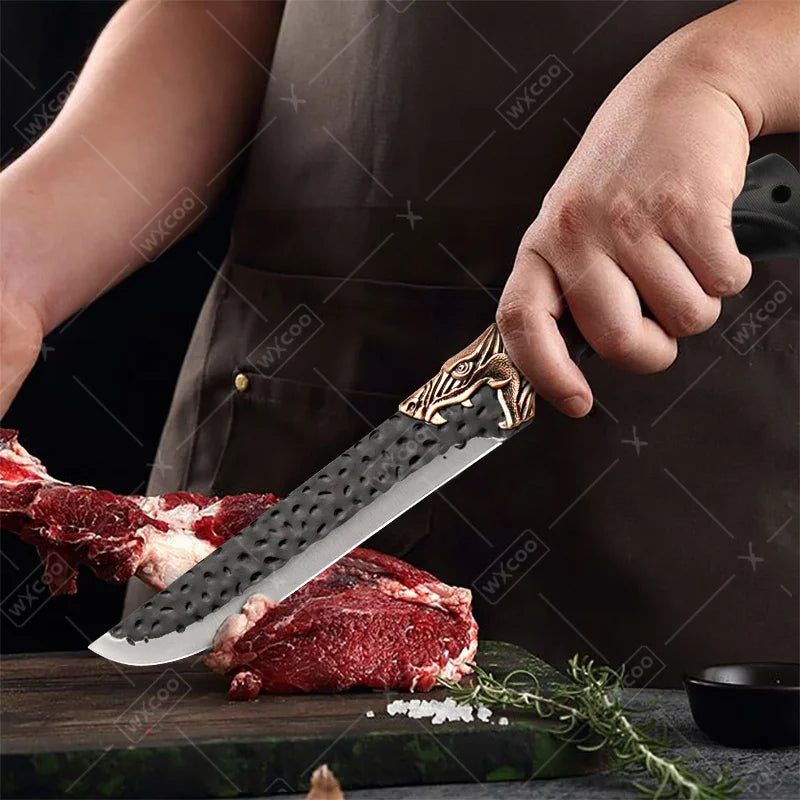 8PCS Stainless Steel Forged Professional Kitchen Chef Knife Set