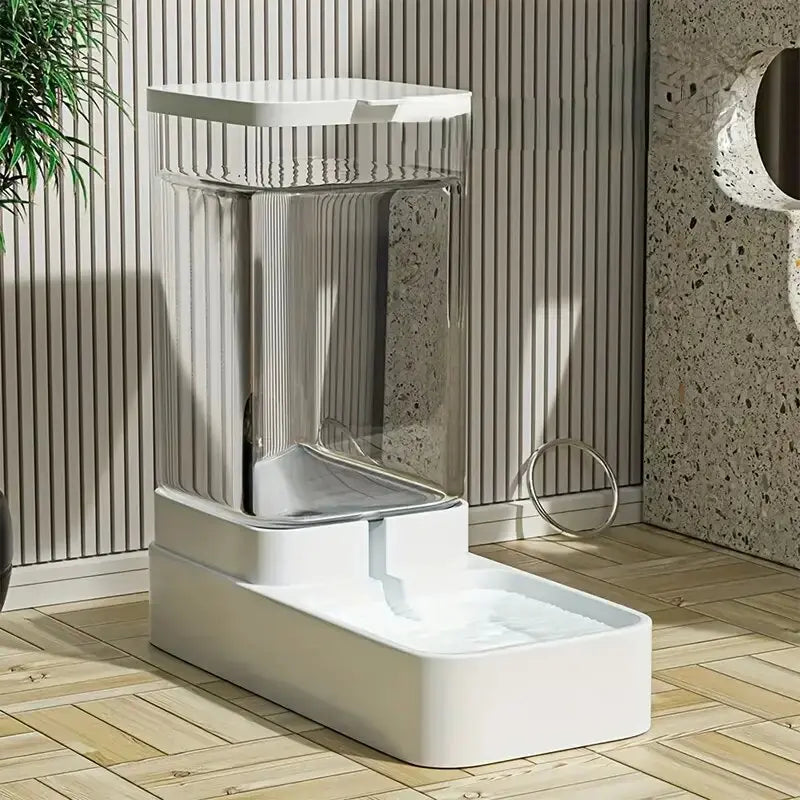 2pcs Automatic Dog Feeder and Water Dispenser with Plastic Gravity Dispenser Set