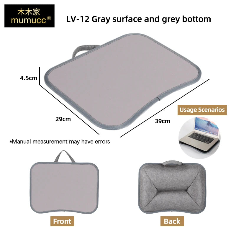 Multifunctional Laptop Desk With Foam Particle Filled Cushion & Hard Mouse Pad