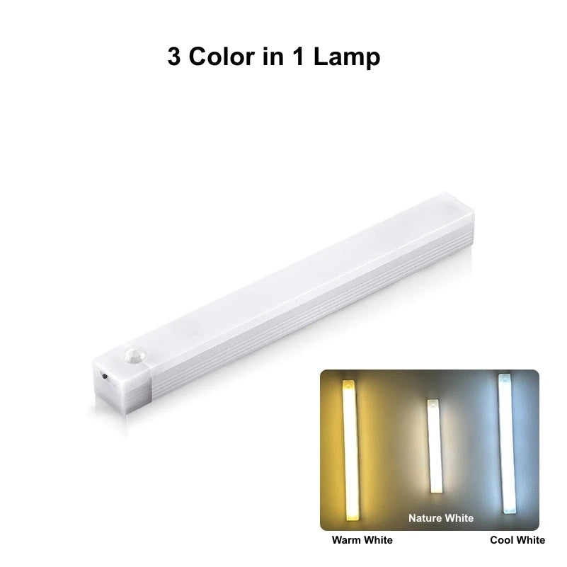 Rechargeable Magnetic Motion Sensor LED Bar Light Induction Portable Cordless Night Light