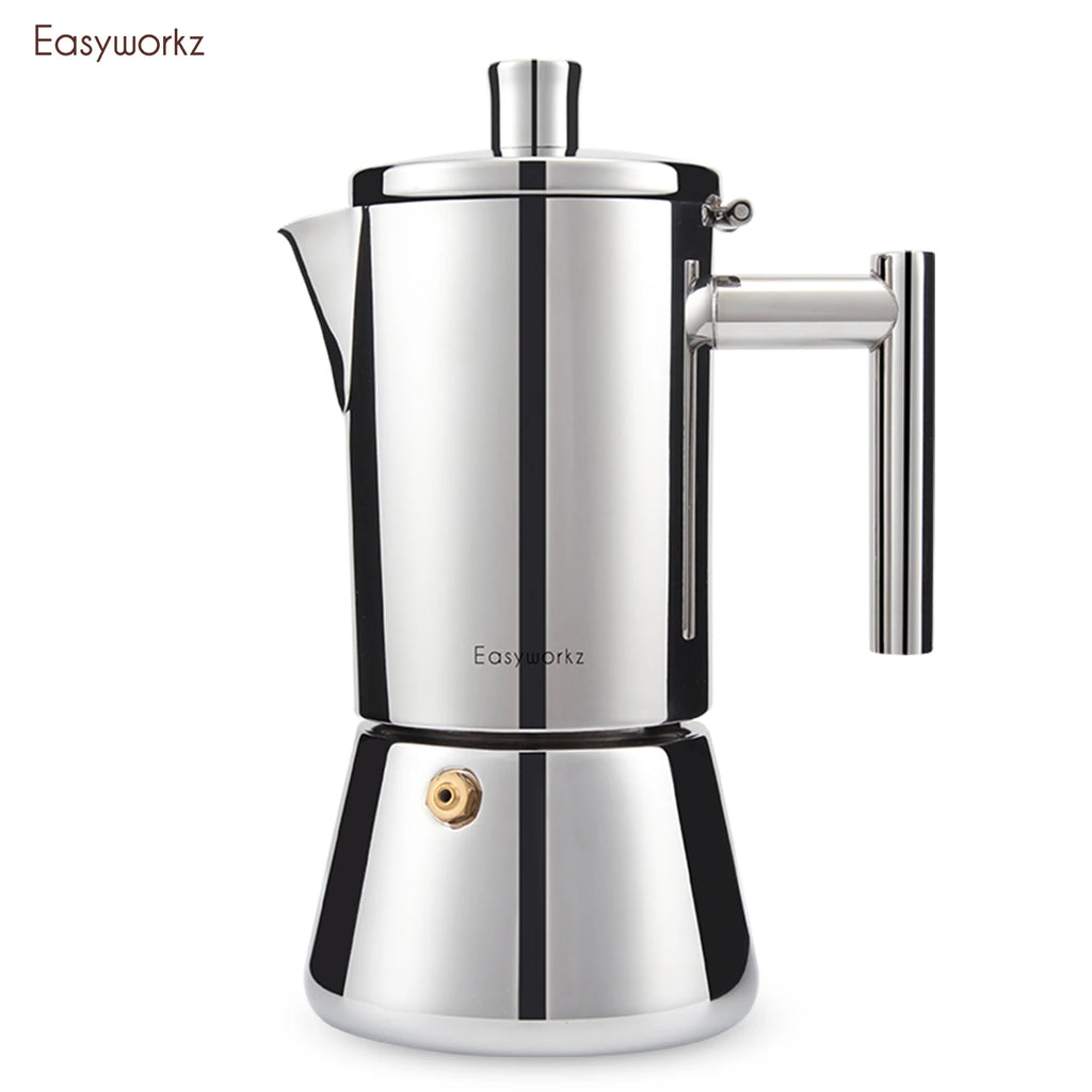 Stovetop Stainless Steel Italian Espresso Maker & an Induction Coffee Machine